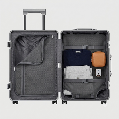 Valise cabine Hublot Premium 45L | Coque rigide, Fermeture sécurisée TSA, Grande Capacité, Roulettes pivotantes
